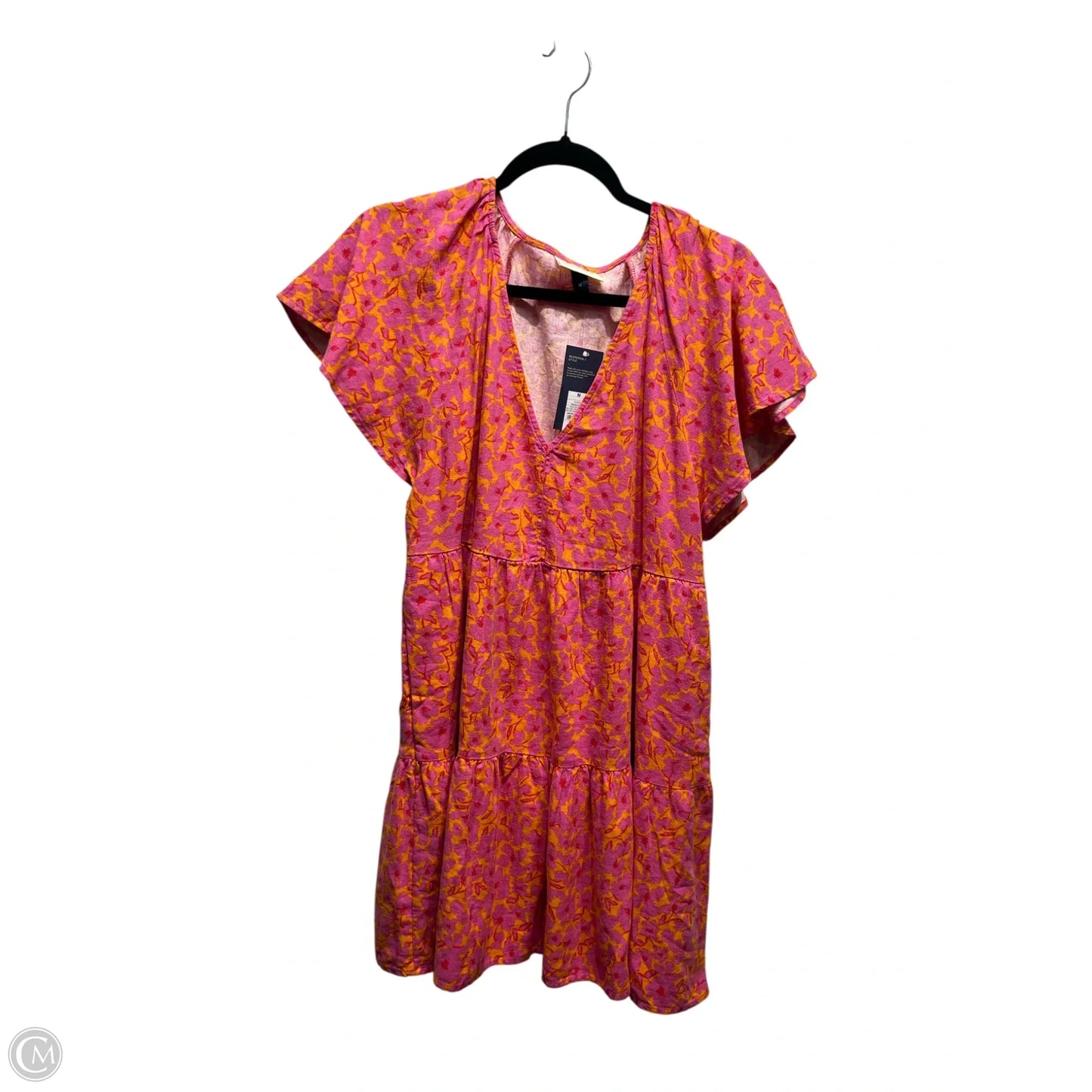 Dress Casual Short By Universal Thread In Orange & Pink, Size: M