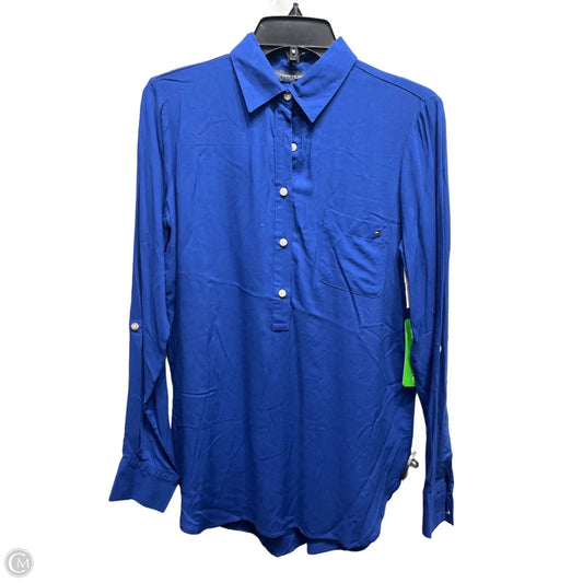 Top Long Sleeve By Tommy Hilfiger In Blue, Size: Xs
