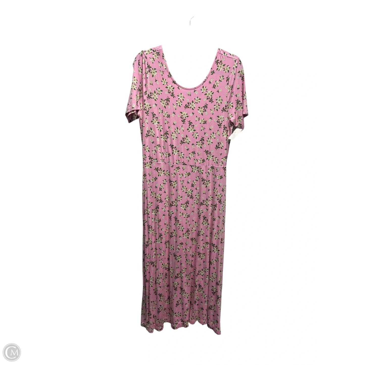 Dress Casual Midi By Draper James In Green & Pink, Size: M