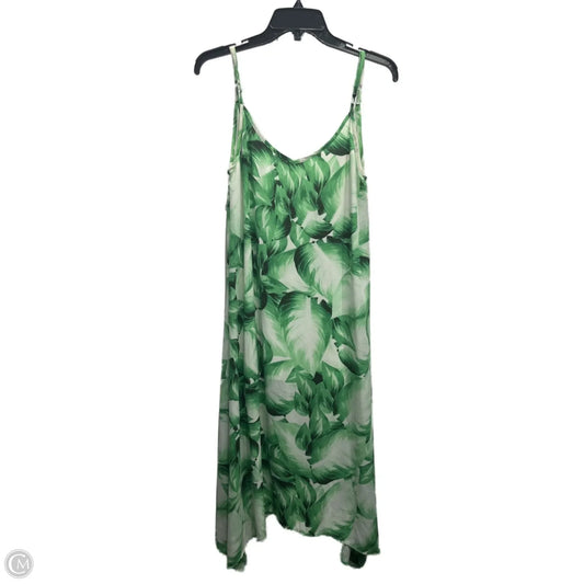 Dress Casual Midi By Mumu In Green & White, Size: S