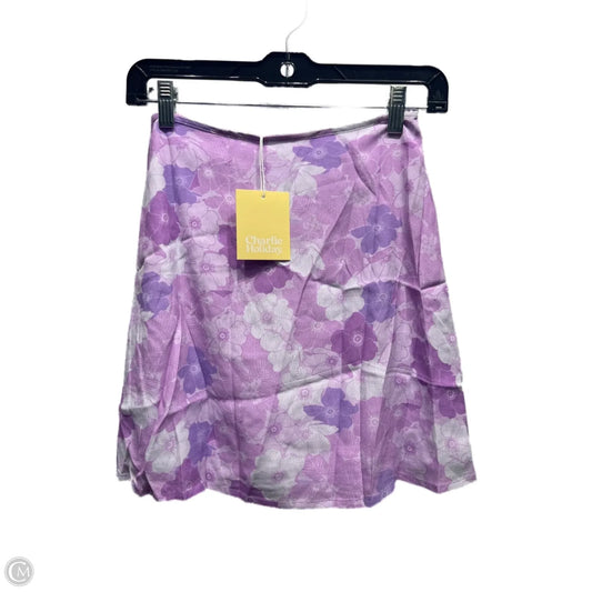 Skirt Mini & Short By Charlie Holiday In Purple, Size: 2