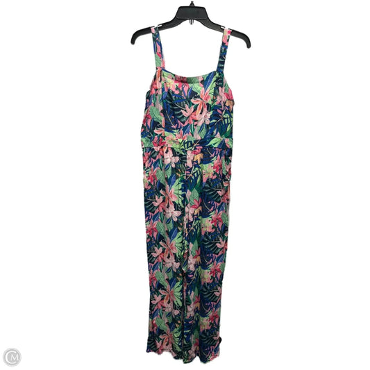 Jumpsuit By Loft In Blue & Pink, Size: 6