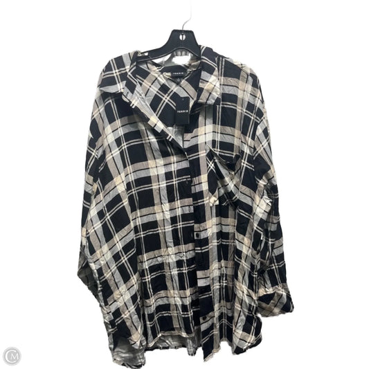 Top Long Sleeve By Torrid In Black & Cream, Size: 3x