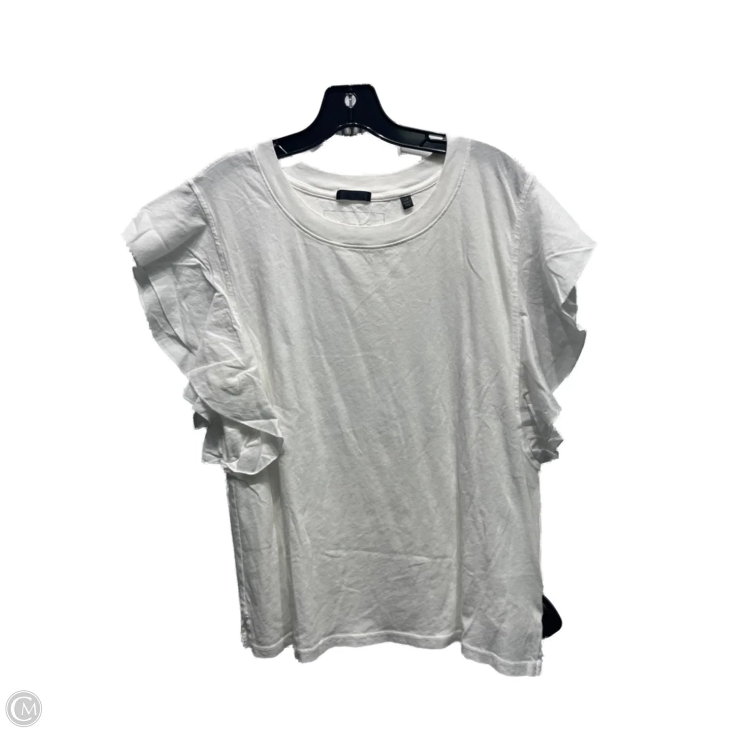 Top Short Sleeve By Atm In White, Size: L