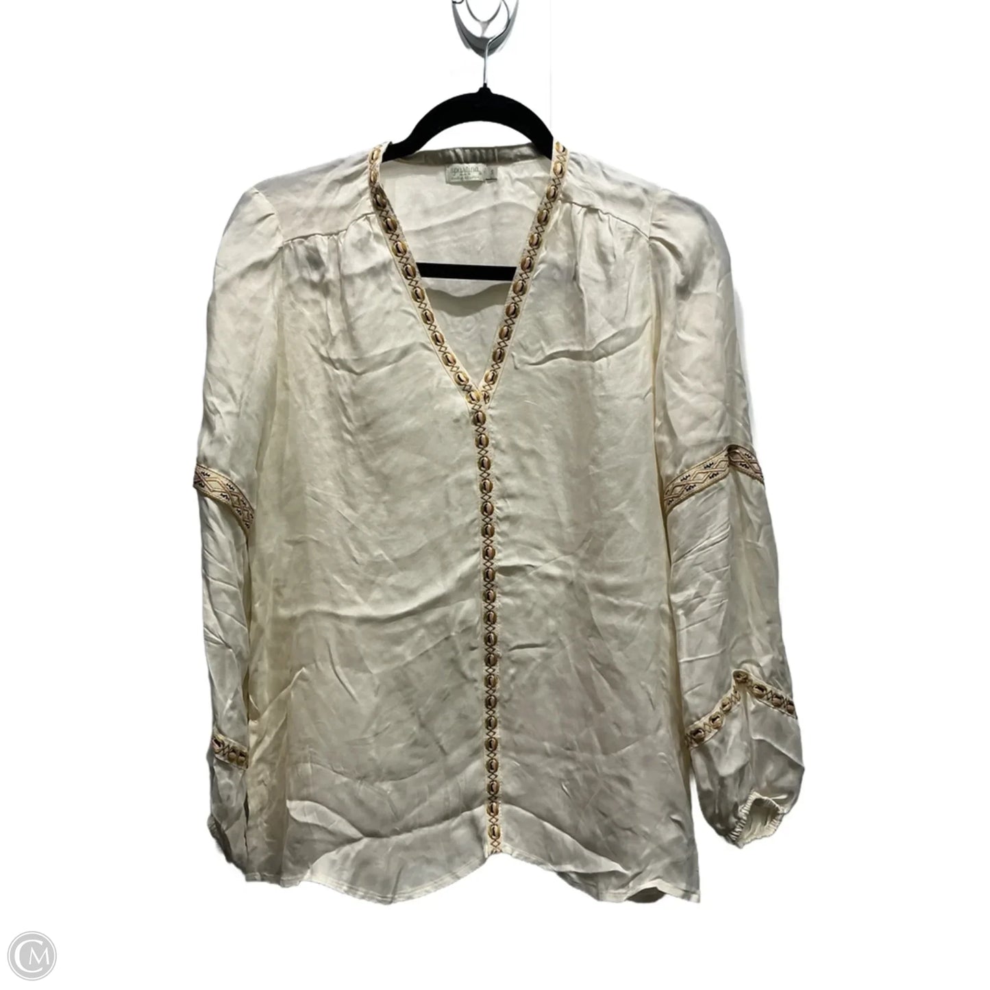 Top Long Sleeve By Spartina In Cream, Size: S