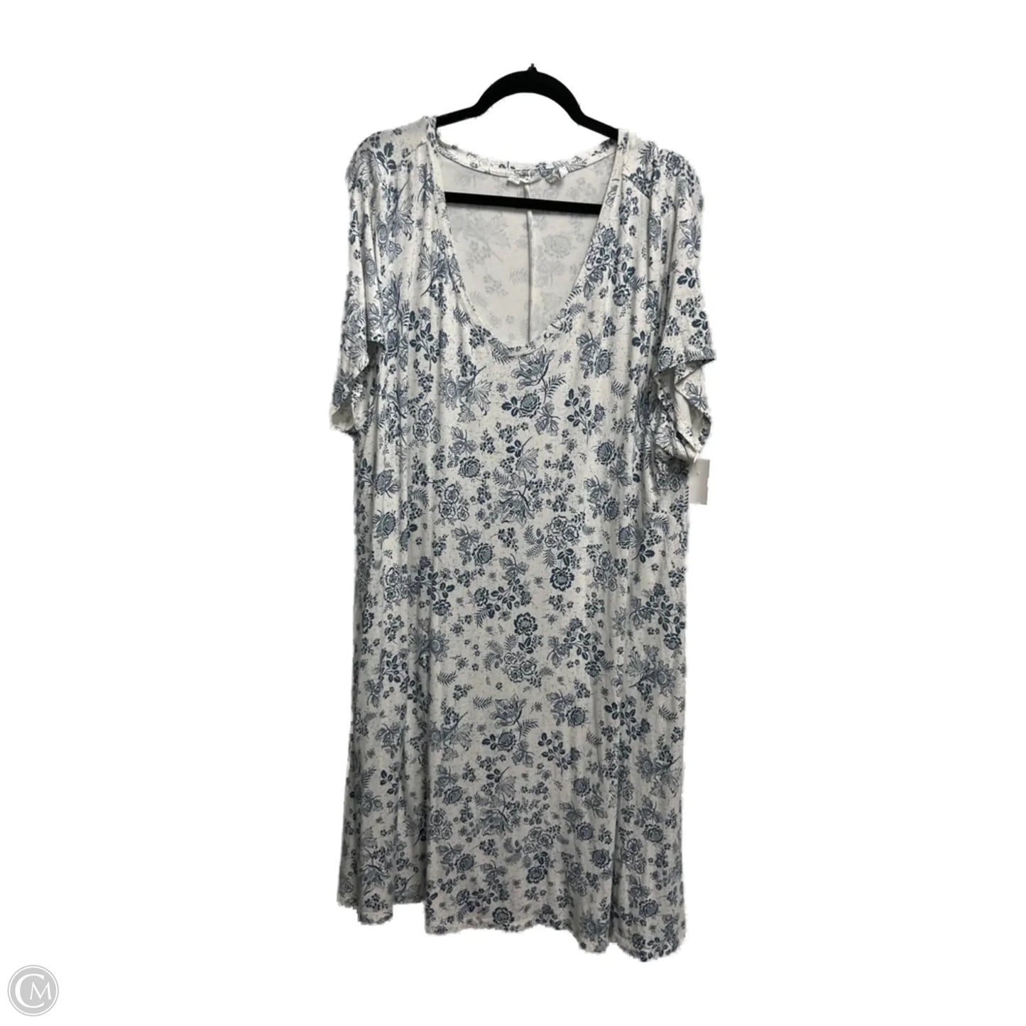 Dress Casual Short By Lucky Brand In Blue & White, Size: 3x