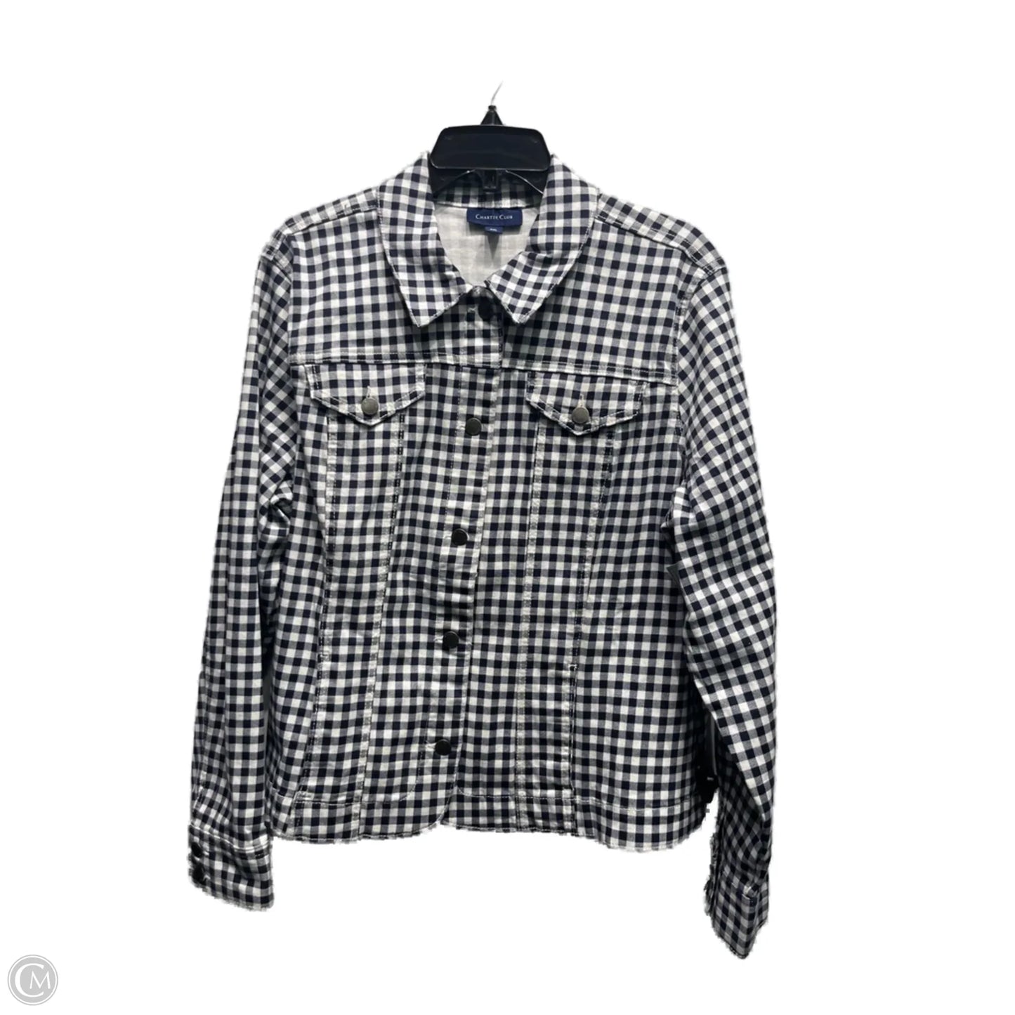Jacket Other By Charter Club In Blue & White, Size: Xxl