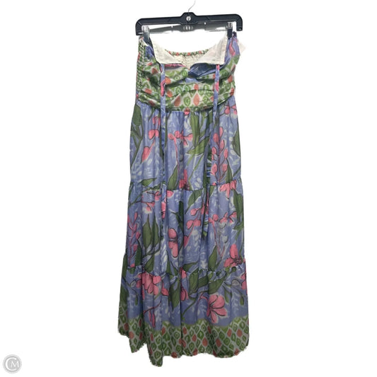 Dress Casual Maxi By Umgee In Green & Purple, Size: L