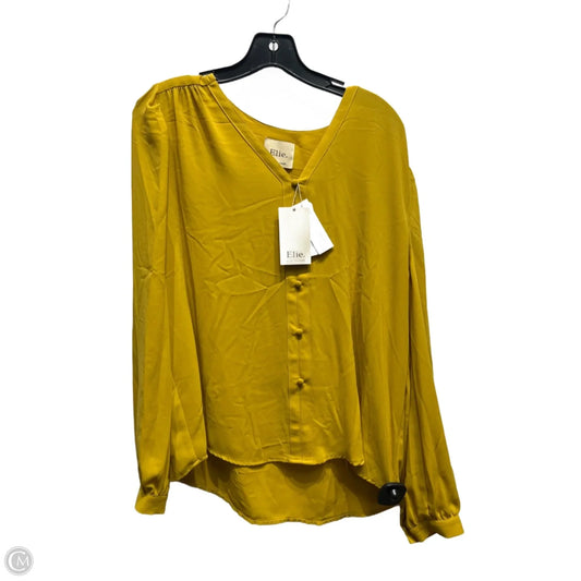 Blouse Long Sleeve By Elie Tahari In Yellow, Size: M