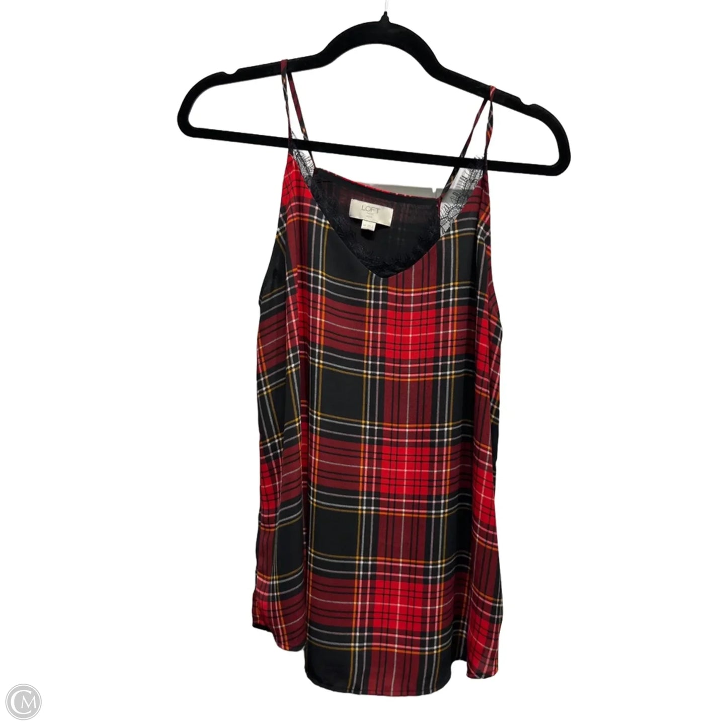 Tank Top By Loft In Black & Red, Size: Mp