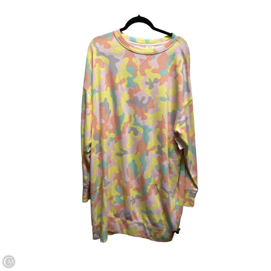 Dress Casual Short By Crown And Ivy In Pink & Yellow, Size: Xl