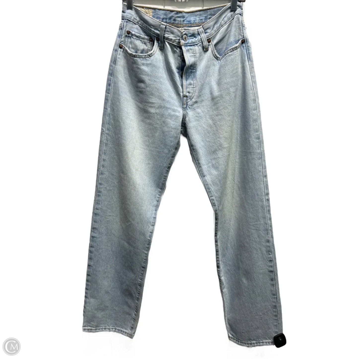 Jeans Straight By Levis In Blue Denim, Size: 4