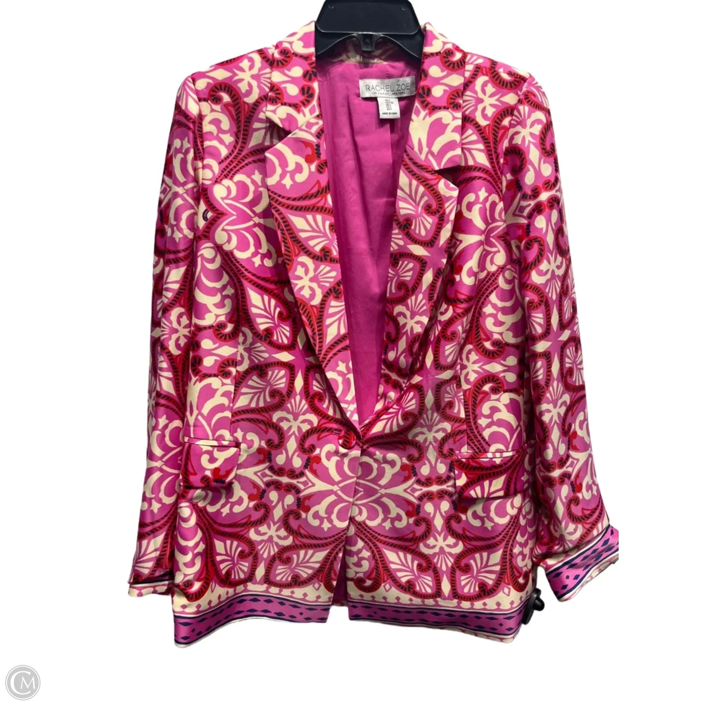 Blazer By Rachel Zoe In Pink & Red, Size: L