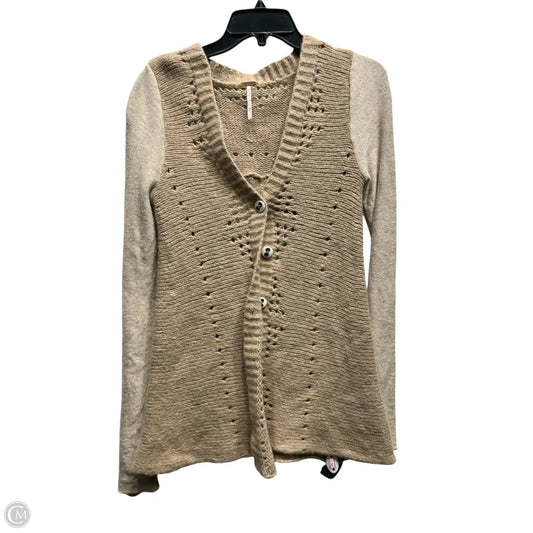 Sweater Cardigan By Free People In Beige, Size: S