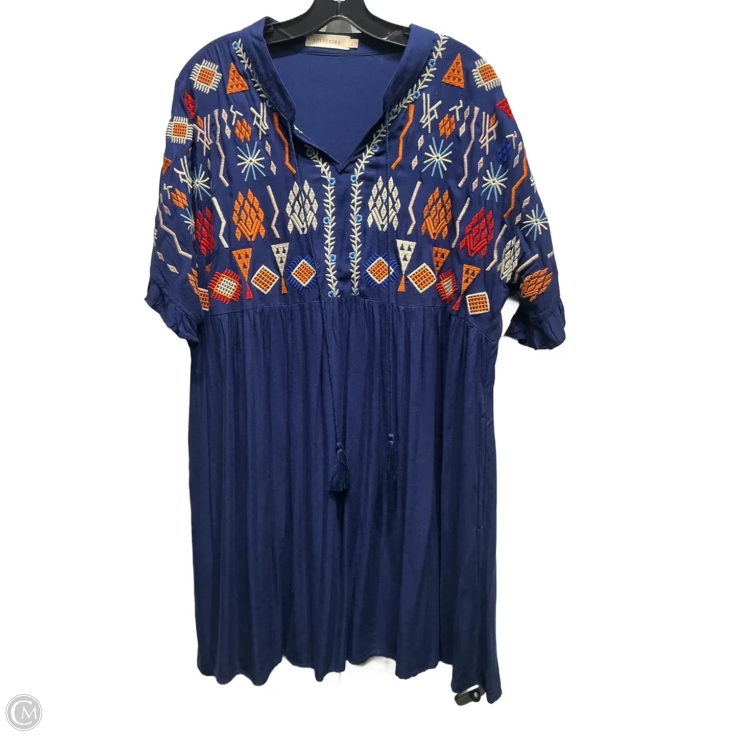 Dress Casual Short By Solitaire In Blue & Orange, Size: Xl