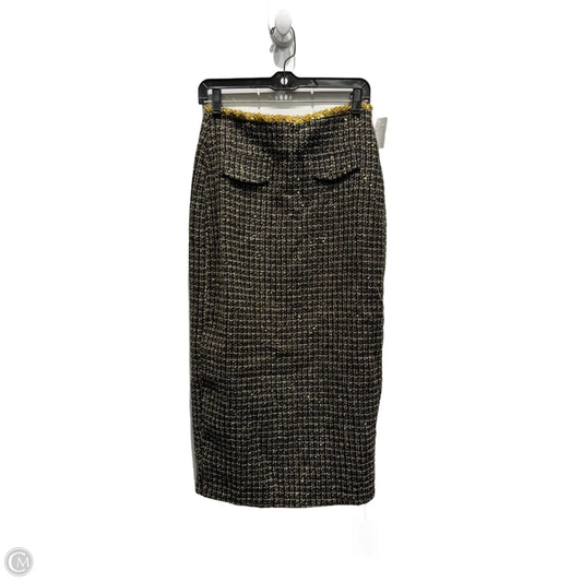Skirt Midi By Clothes Mentor In Black & Gold, Size: M