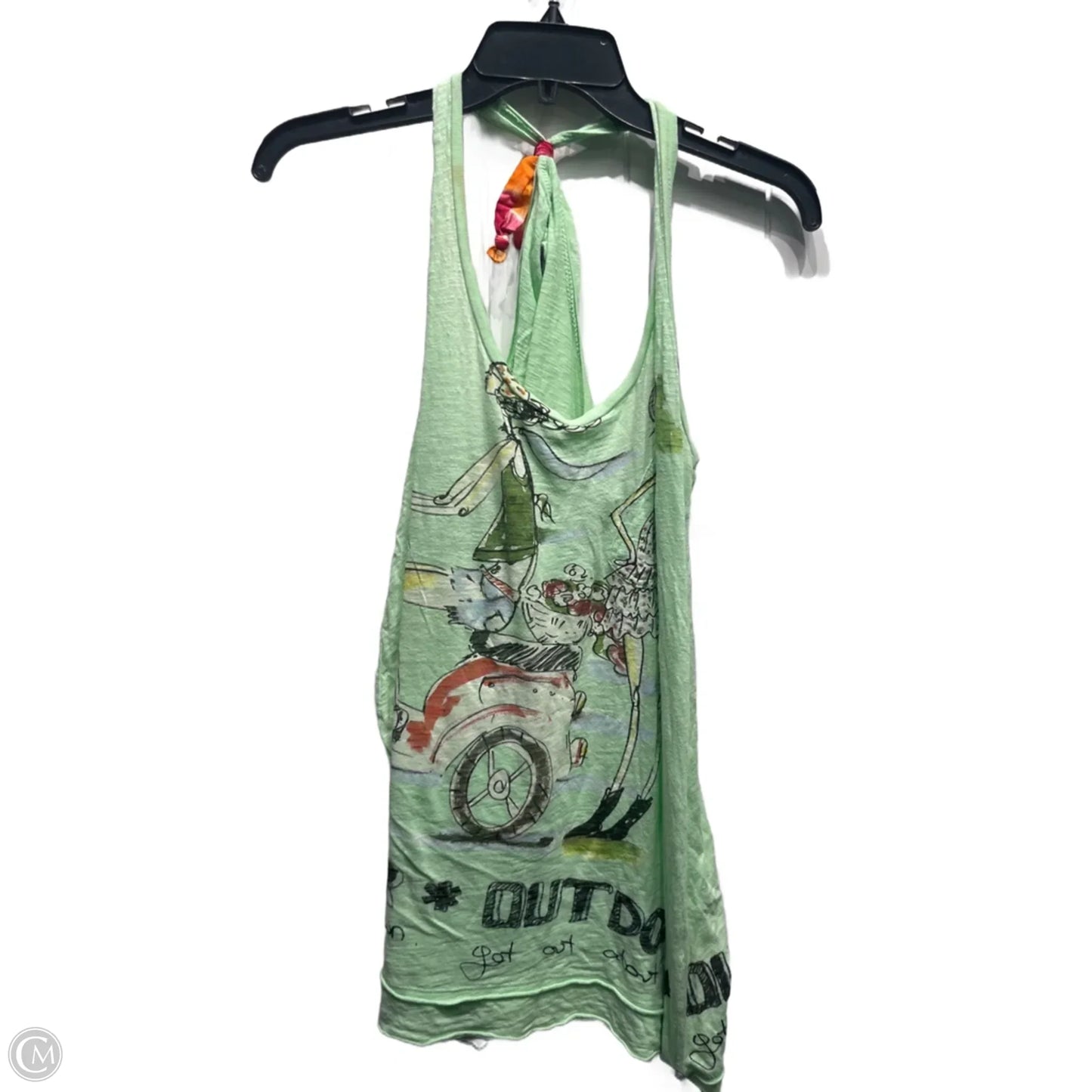 Top Sleeveless By Zara In Green, Size: L