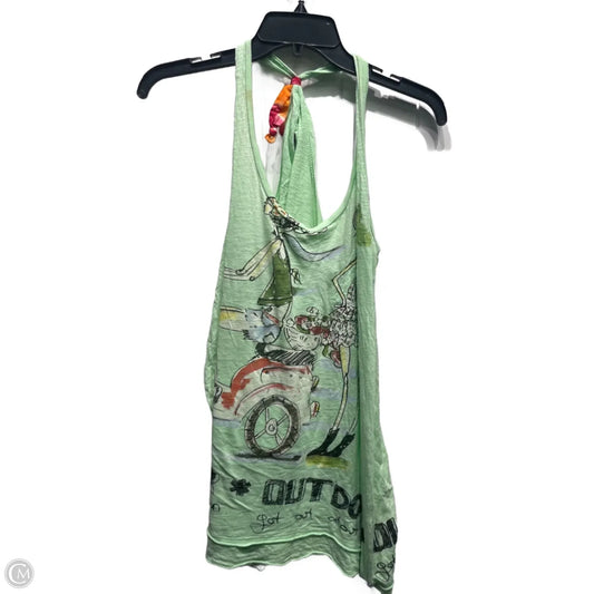 Top Sleeveless By Zara In Green, Size: L