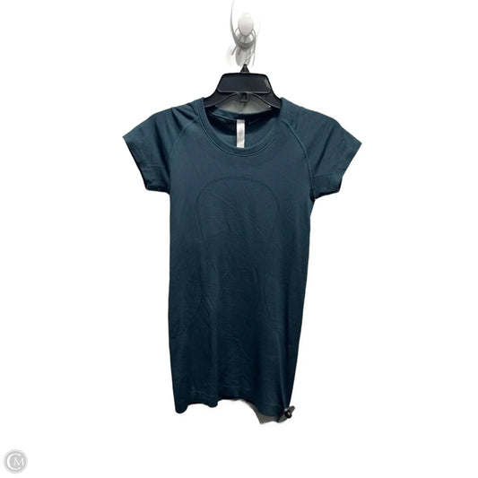 Athletic Top Short Sleeve By Lululemon In Green, Size: 4