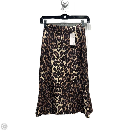 Skirt Midi By Current Air In Brown & Cream, Size: Xs