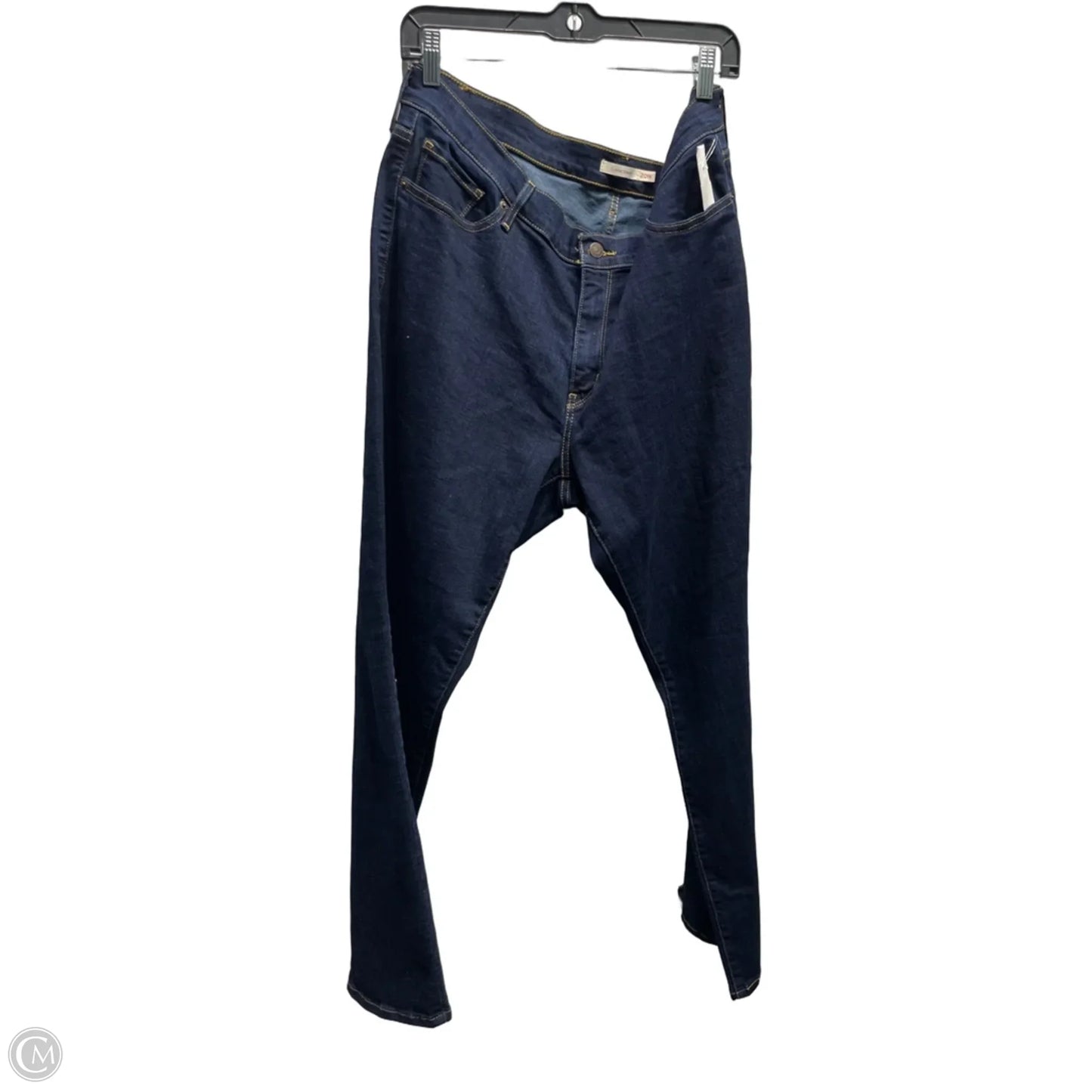 Jeans Straight By Levis In Blue Denim, Size: 20