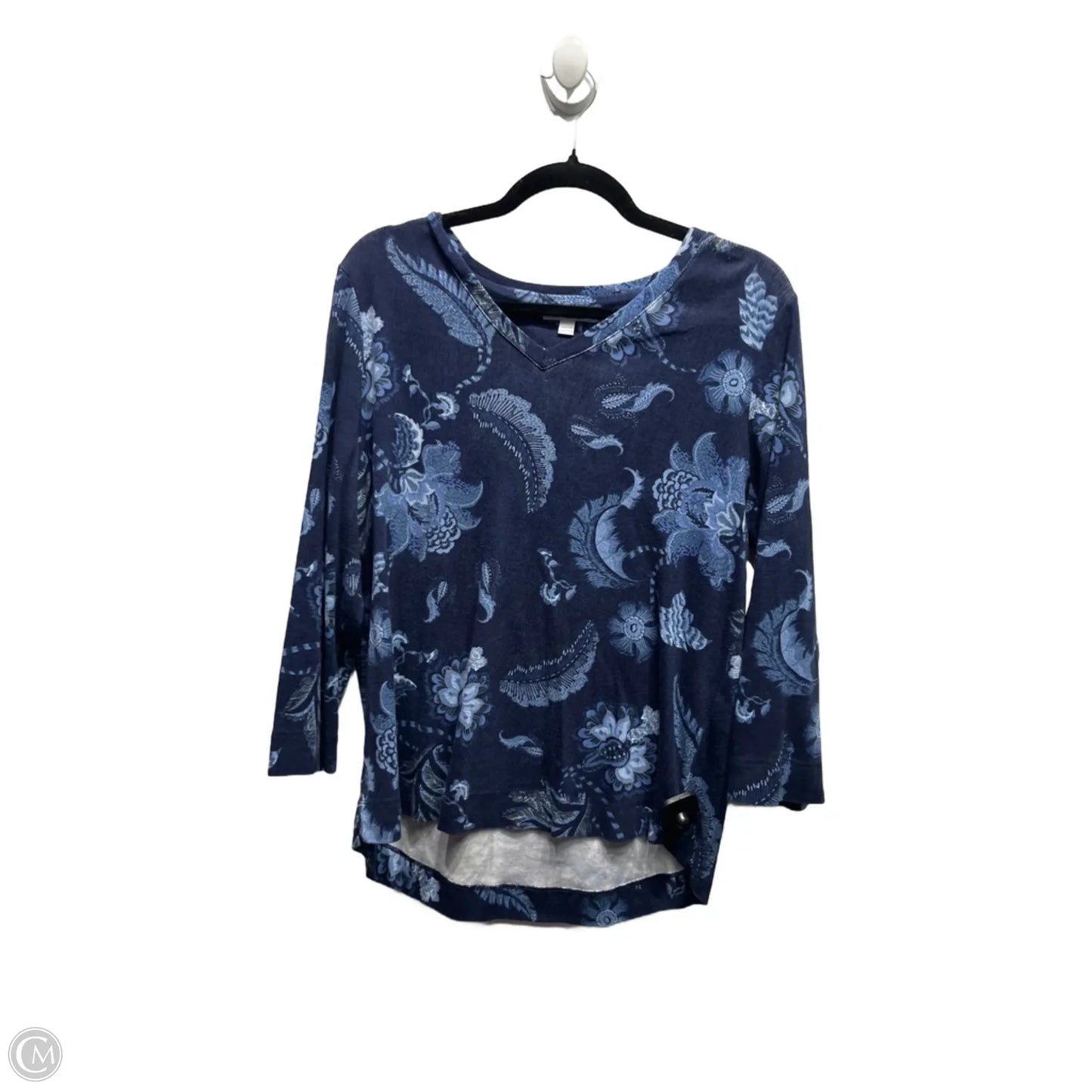Top Long Sleeve By Chicos In Blue, Size: L