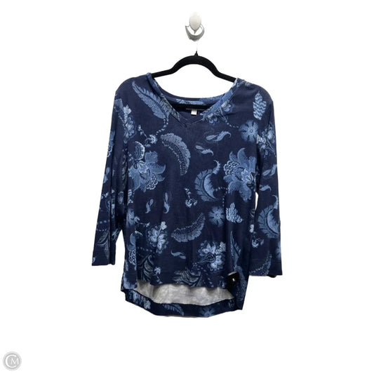 Top Long Sleeve By Chicos In Blue, Size: L