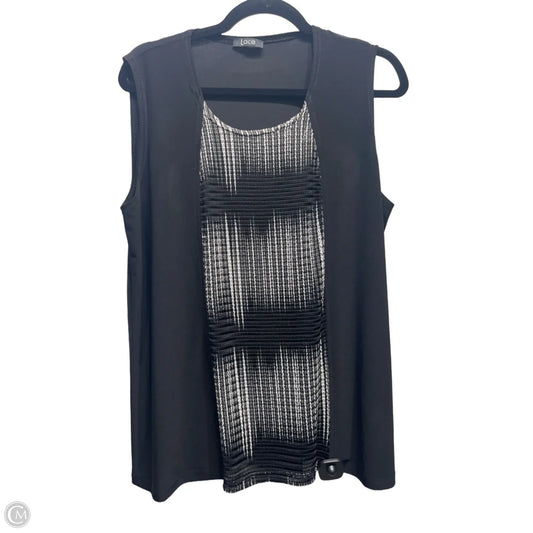 Top Sleeveless By Cmc In Black & White, Size: Xl