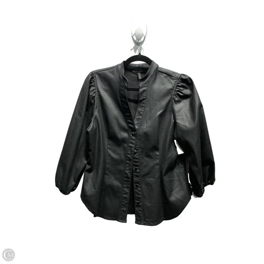 Top Long Sleeve By White House Black Market In Black, Size: 12