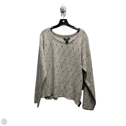 Sweater By Tahari In Taupe, Size: L