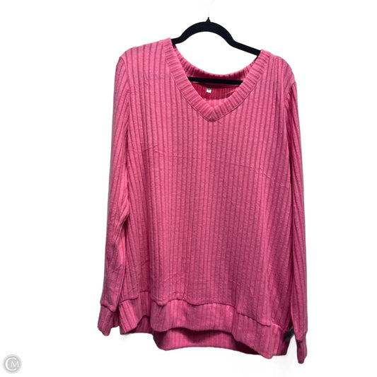 Top Long Sleeve By Clothes Mentor In Pink, Size: 2x