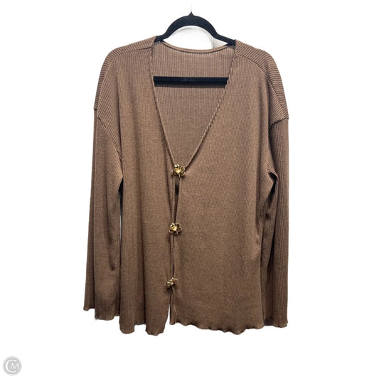 Top Long Sleeve By Shein In Brown, Size: 2x