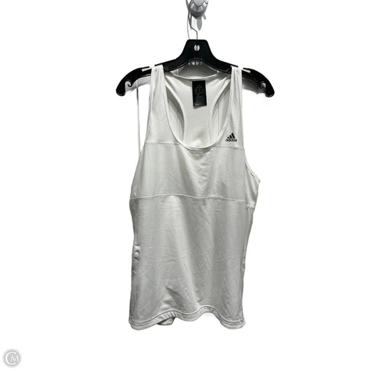 Athletic Tank Top By Adidas In White, Size: Xl