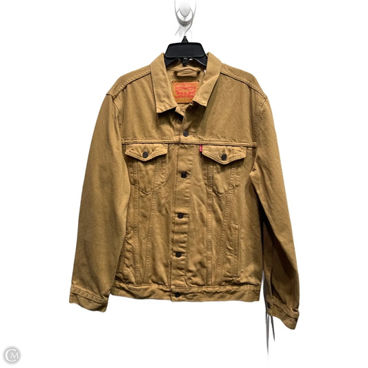 Jacket Denim By Levis In Tan, Size: Xl