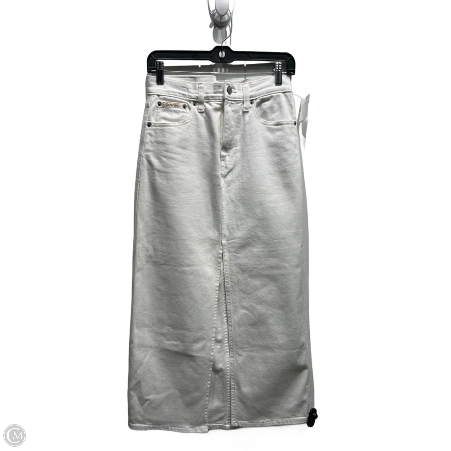 Skirt Maxi By Calvin Klein In White, Size: 4