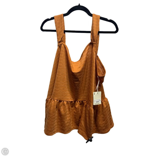 Top Sleeveless By Ana In Orange, Size: 3x