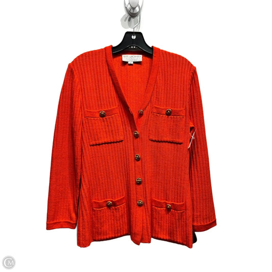 Jacket Luxury Designer By St John Collection In Orange, Size: 2