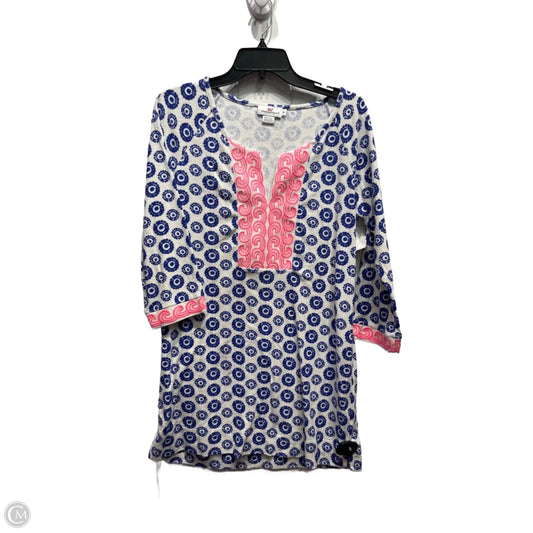 Swimwear Cover-up By Vineyard Vines In Blue & White, Size: M