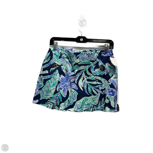 Skort Designer By Lilly Pulitzer In Blue & Green, Size: S