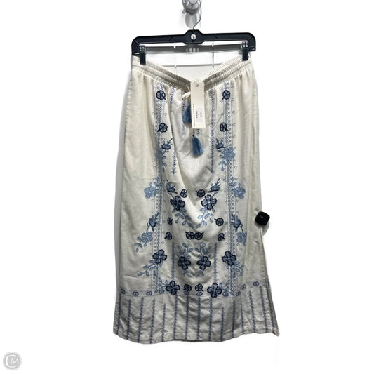 Skirt Maxi By Paparazzi In Blue & Cream, Size: M