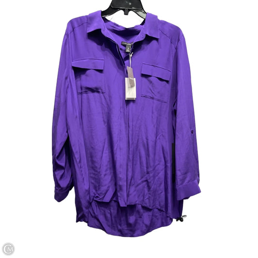 Top Long Sleeve By Chicos In Purple, Size: Xl