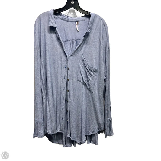 Top Long Sleeve By Free People In Blue, Size: M