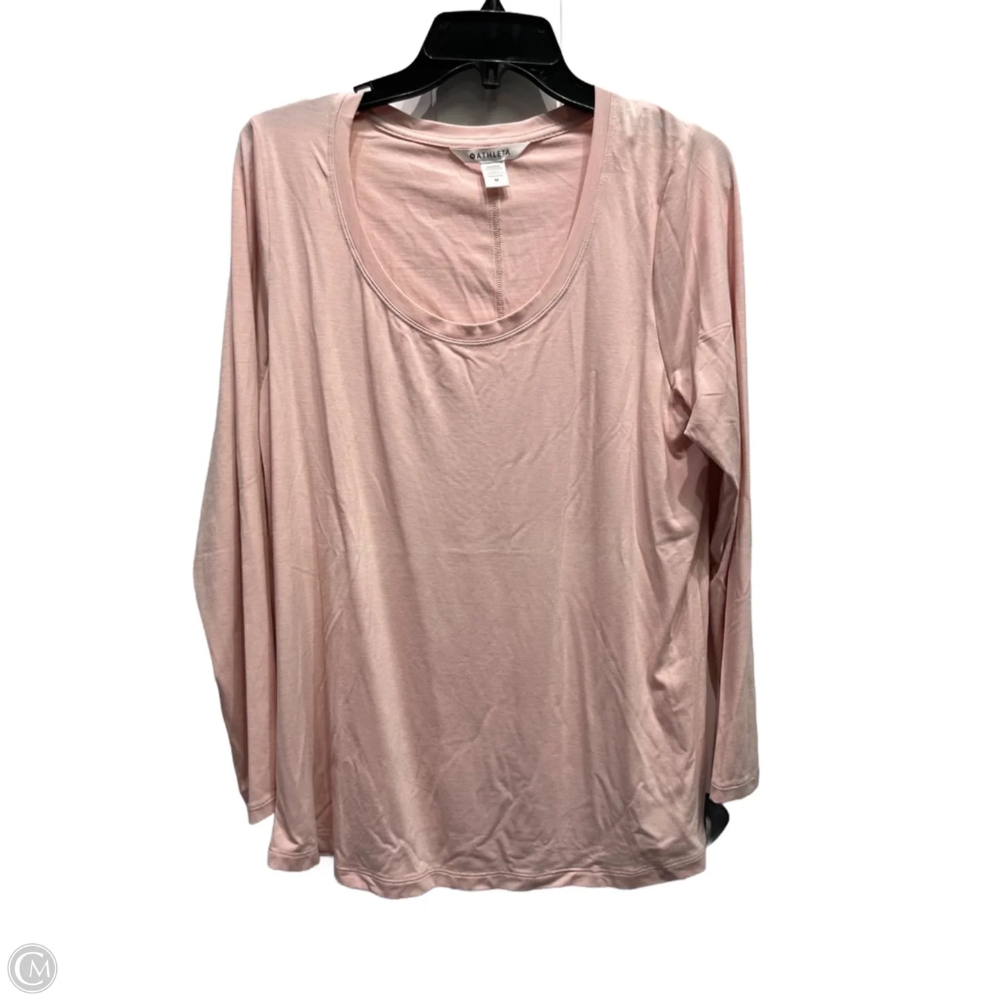 Athletic Top Long Sleeve Crewneck By Athleta In Pink, Size: M