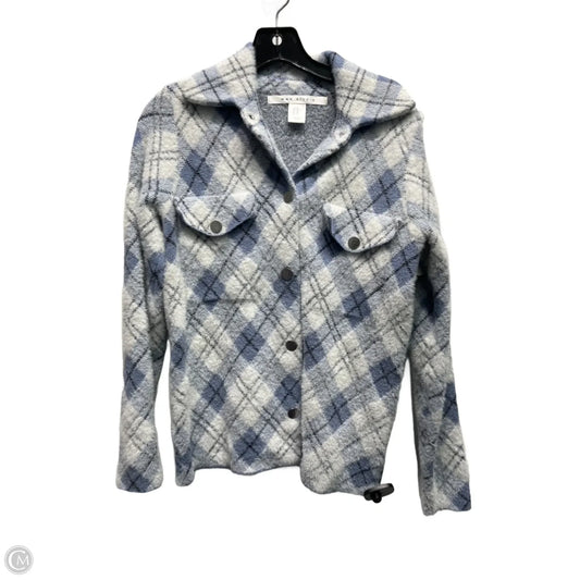 Jacket Shirt By Max Studio In Blue & White, Size: Xs