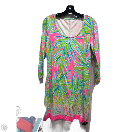 Dress Designer By Lilly Pulitzer In Green & Pink, Size: M