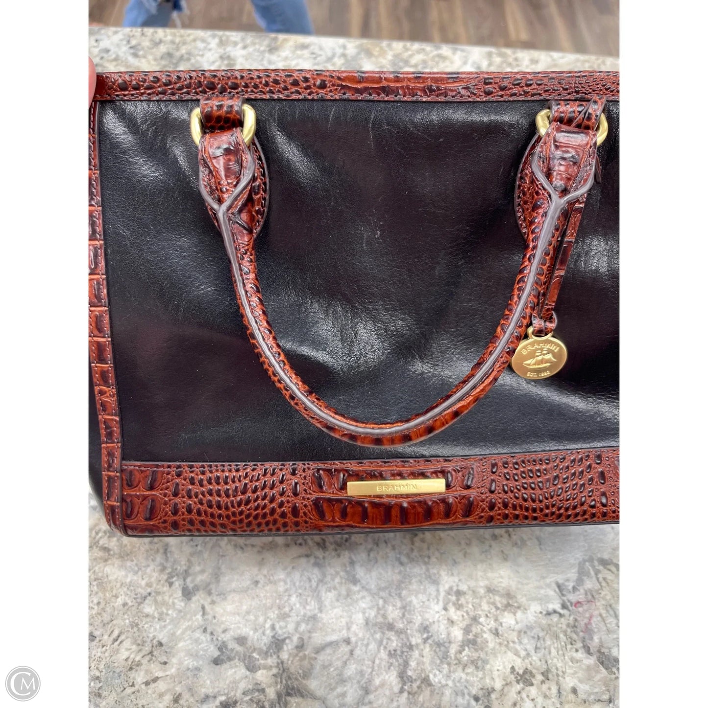 Handbag Designer By Brahmin, Size: Medium