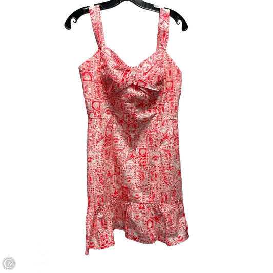 Dress Designer By Lilly Pulitzer In Red & White, Size: 4