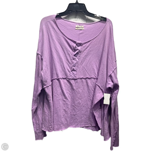 Top Long Sleeve By Urban Outfitters In Purple, Size: M