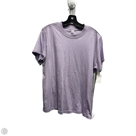Athletic Top Short Sleeve By Lululemon In Purple, Size: 4