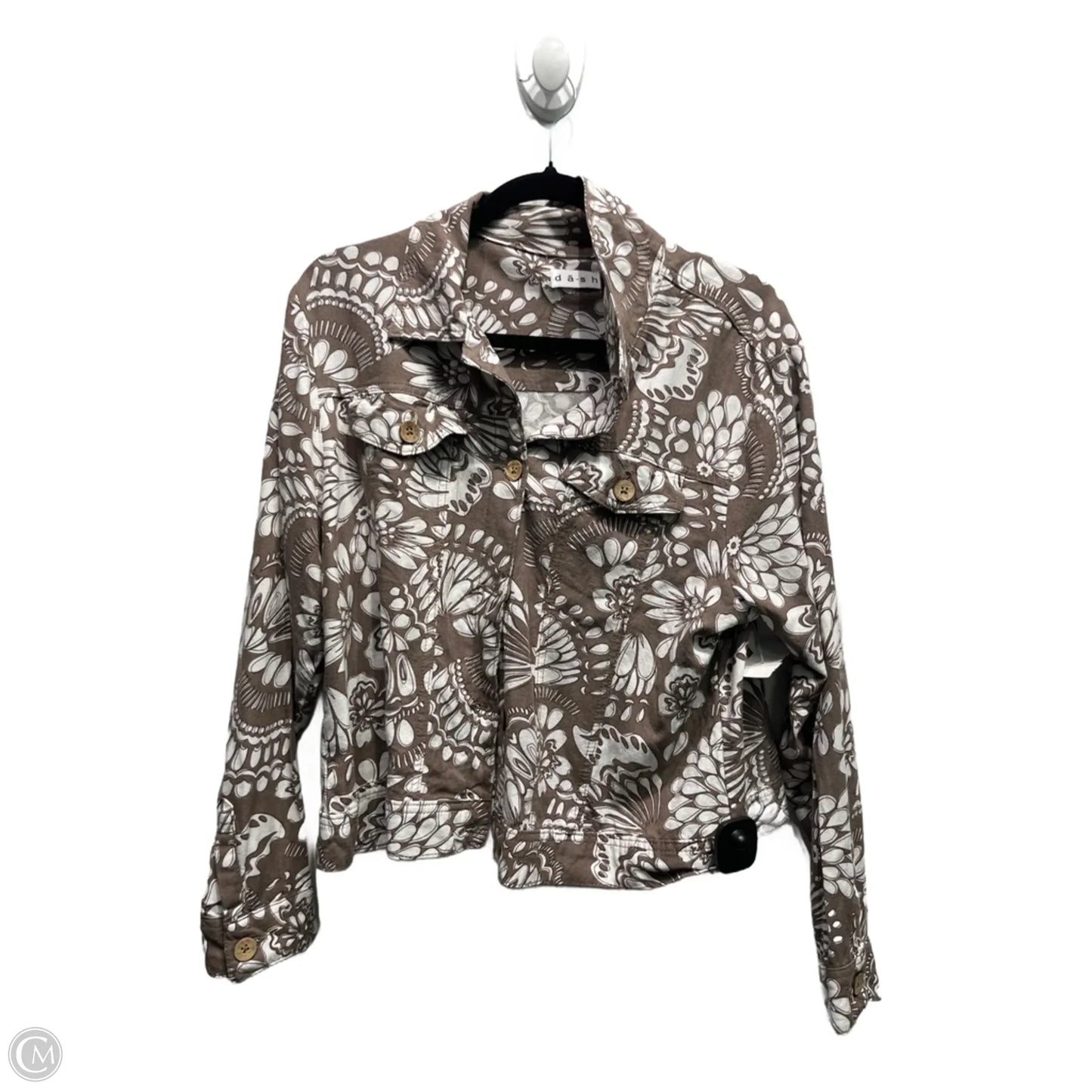 Jacket Other By Dash In Brown & White, Size: L